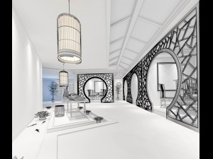 business restaurant - coffee - banquet 113 3D Модель