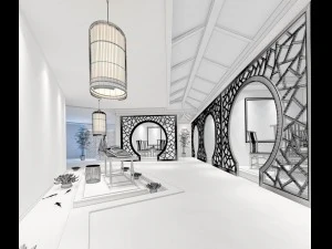 business restaurant - coffee - banquet 113 3D Model