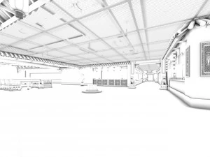 business restaurant - coffee - banquet 116 3D Model