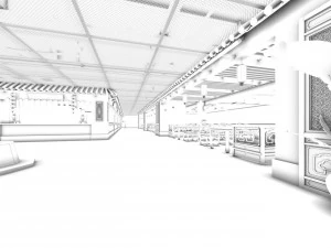 business restaurant - coffee - banquet 116 3D Model