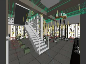 business restaurant - coffee - banquet 117 3D Model