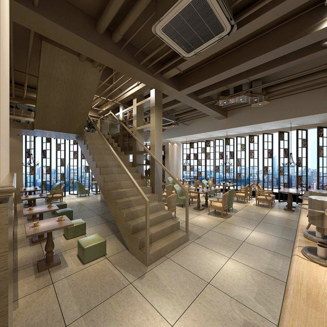 business restaurant - coffee - banquet 118 3D Model .c4d .max .obj .3ds .fbx .stl .blend 