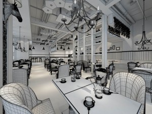 business restaurant - coffee - banquet 118 3D Model