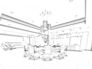business restaurant - coffee - banquet 119 Modelo 3D