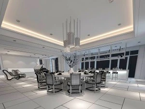 business restaurant - coffee - banquet 119 3D Model