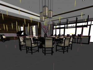 business restaurant - coffee - banquet 119 3D Model