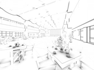 business restaurant - coffee - banquet 120 3D Model