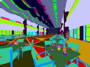 business restaurant - coffee - banquet 120 3D Model