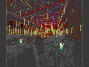 business restaurant - coffee - banquet 120 3D Model