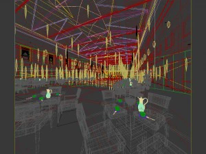 business restaurant - coffee - banquet 120 3D Model