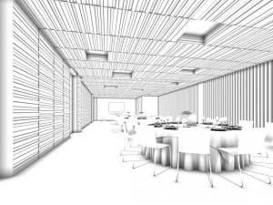 business restaurant - coffee - banquet 121 3D Model