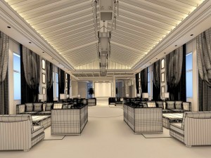 business restaurant - coffee - banquet 122 3D-Modell