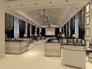 business restaurant - coffee - banquet 122 3D-Modell