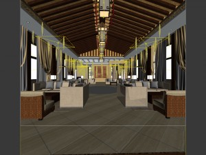 business restaurant - coffee - banquet 122 3D-Modell