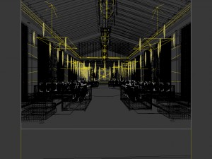 business restaurant - coffee - banquet 122 3D-Modell