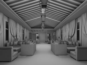 business restaurant - coffee - banquet 123 3D Model