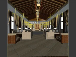 business restaurant - coffee - banquet 123 3D Model