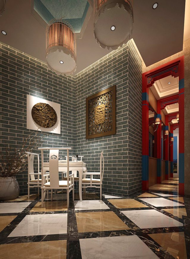 business restaurant - coffee - banquet 125 Modello 3D .c4d .max .obj .3ds .fbx .stl .blend 