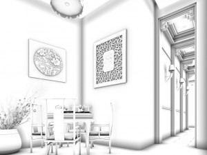 business restaurant - coffee - banquet 125 Modello 3D