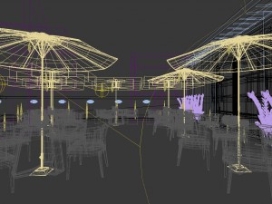 business restaurant - coffee - banquet 126 3D Model