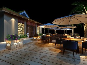 business restaurant - coffee - banquet 127 3D Model