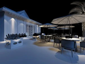 business restaurant - coffee - banquet 127 3D Model