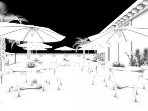 business restaurant - coffee - banquet 127 3D Model