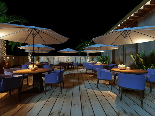 business restaurant - coffee - banquet 128 3D Model .c4d .max .obj .3ds .fbx .stl .blend 