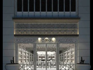 ristorante d'affari - caff&egrave; - banchetto 130 Modello 3D