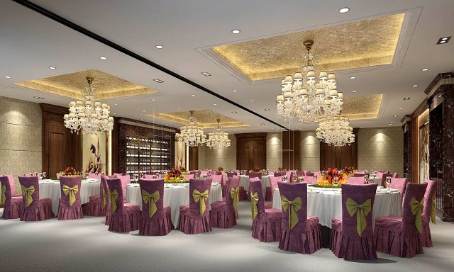 business restaurant - coffee - banquet 132 Modelo 3D .c4d .max .obj .3ds .fbx .stl .blend 