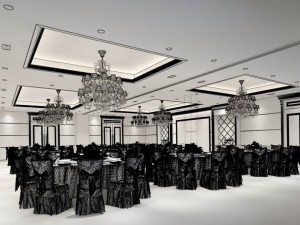 business restaurant - coffee - banquet 132 Modelo 3D