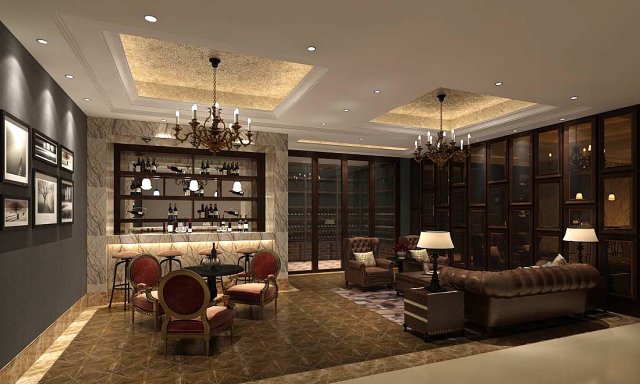 business restaurant - coffee - banquet 133 3D Model .c4d .max .obj .3ds .fbx .stl .blend 
