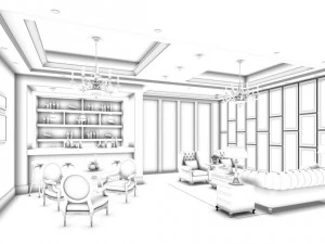 business restaurant - coffee - banquet 133 3D Model