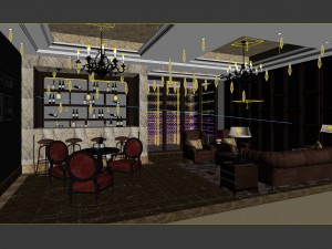 business restaurant - coffee - banquet 133 3D Model