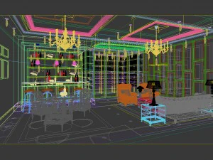 business restaurant - coffee - banquet 133 3D Model