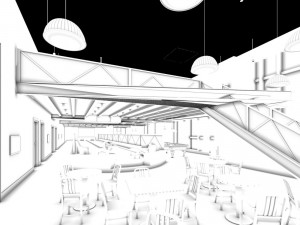 business restaurant - coffee - banquet 134 Model 3D