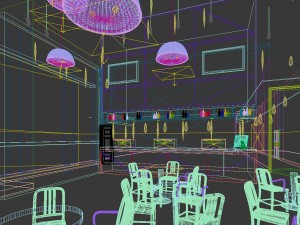 business restaurant - coffee - banquet 134 Model 3D