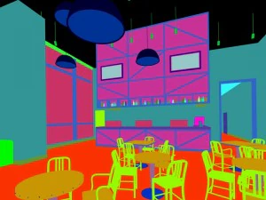 business restaurant - coffee - banquet 136 3D Model