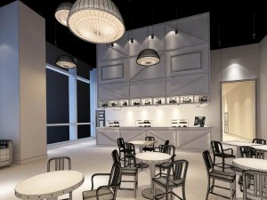 business restaurant - coffee - banquet 136 3D Model