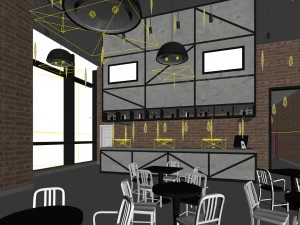 business restaurant - coffee - banquet 136 3D Model
