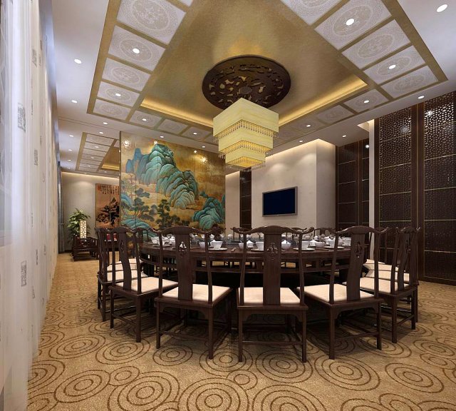 business restaurant - coffee - banquet 137 3D 모델 .c4d .max .obj .3ds .fbx .stl .blend 