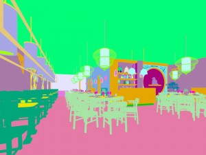 business restaurant - coffee - banquet 140 Modèle 3D