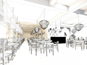 business restaurant - coffee - banquet 140 Modèle 3D