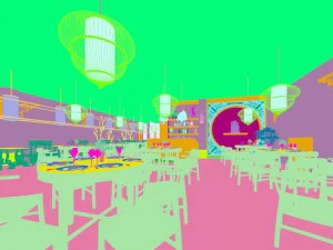 business restaurant - coffee - banquet 140 3D Model