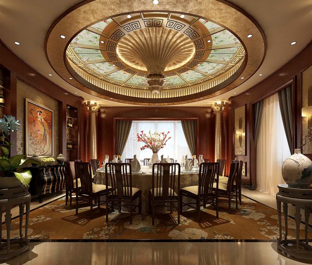 business restaurant - coffee - banquet 141 3D Model .c4d .max .obj .3ds .fbx .stl .blend 