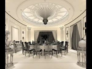 business restaurant - coffee - banquet 141 3D Model