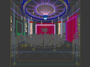 business restaurant - coffee - banquet 141 3D Model