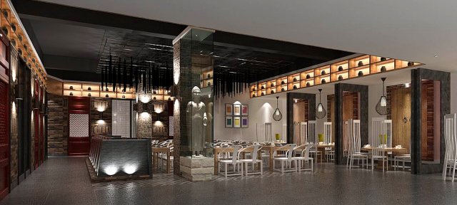 business restaurant - coffee - banquet 142 Modèle 3D .c4d .max .obj .3ds .fbx .stl .blend 