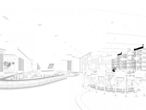 business restaurant - coffee - banquet 144 Modèle 3D