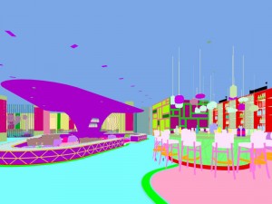 business restaurant - coffee - banquet 144 Modèle 3D